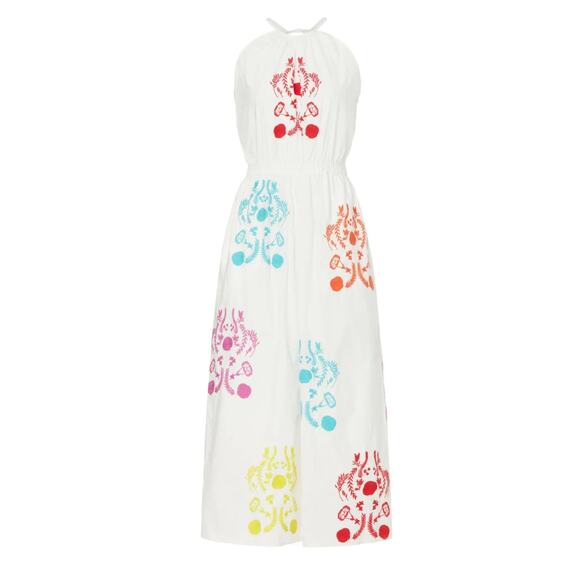 Something Navy Rainbow Jumpsuit S df1 - Picture 2 of 11